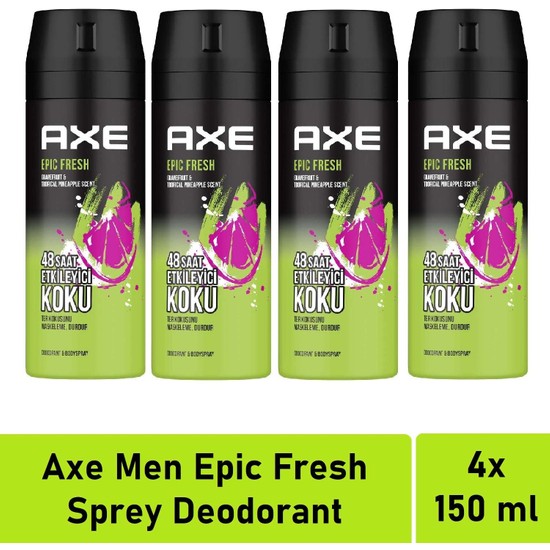 Axe Men Deodorant Epic Fresh 150 ml 4'lü Paket Fiyatı