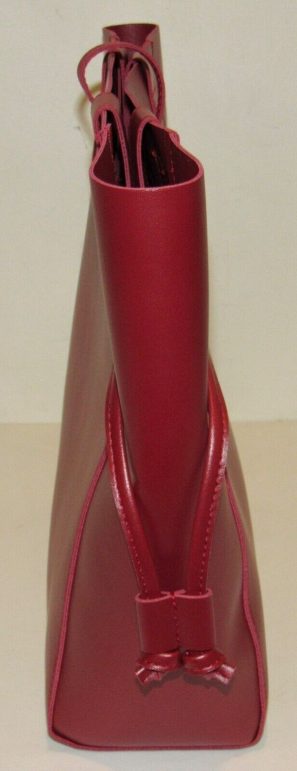 Neiman Marcus Tote Çanta Kırmızı Büzgülü görsel 5