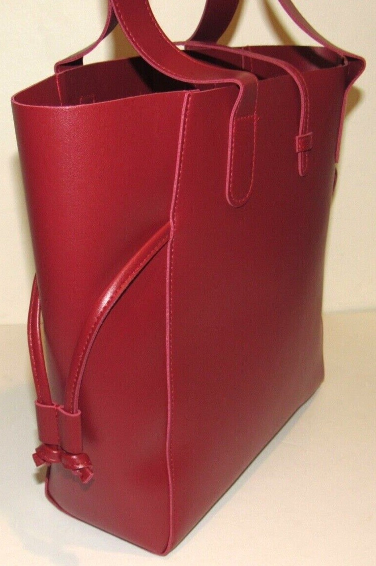 Neiman Marcus Tote Çanta Kırmızı Büzgülü