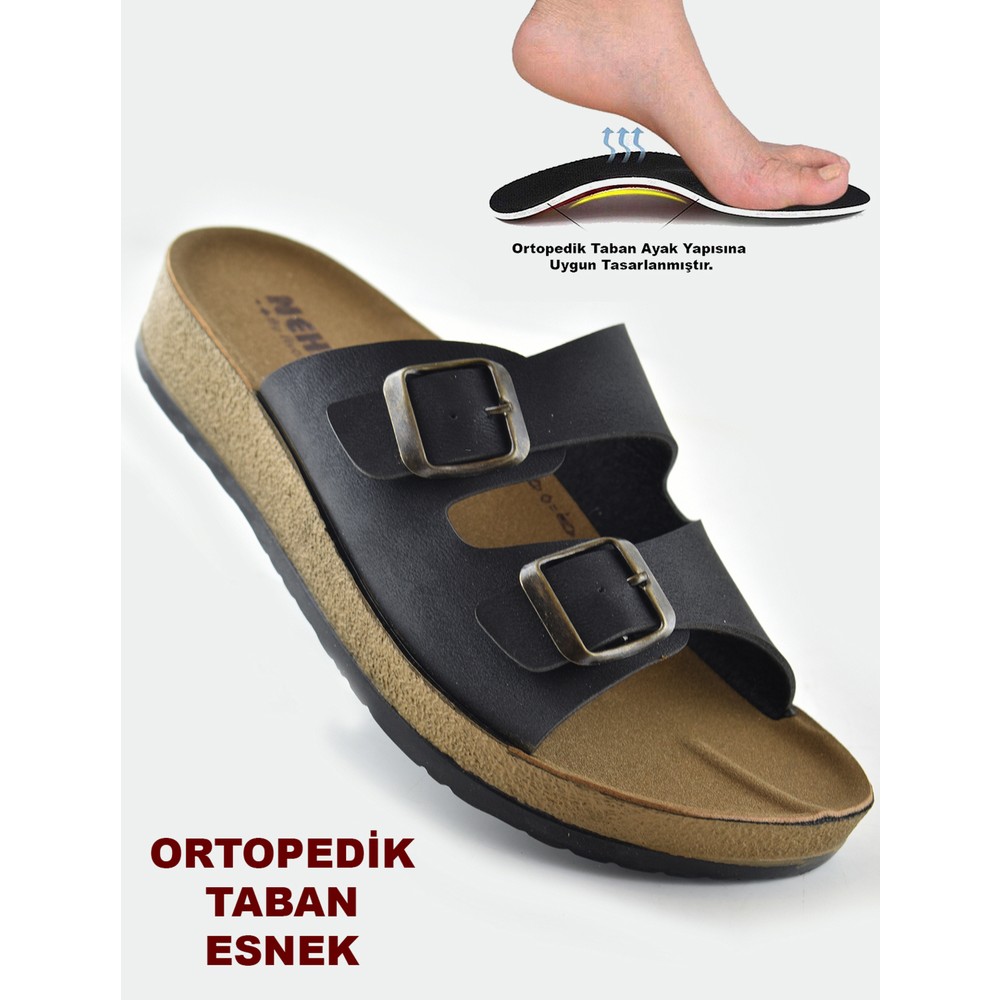 Ispartalılar 7070 TAM Ortopedik Taban Günlük Kadın Terlik Sandalet  Deniz Havuz Plaj Terliği