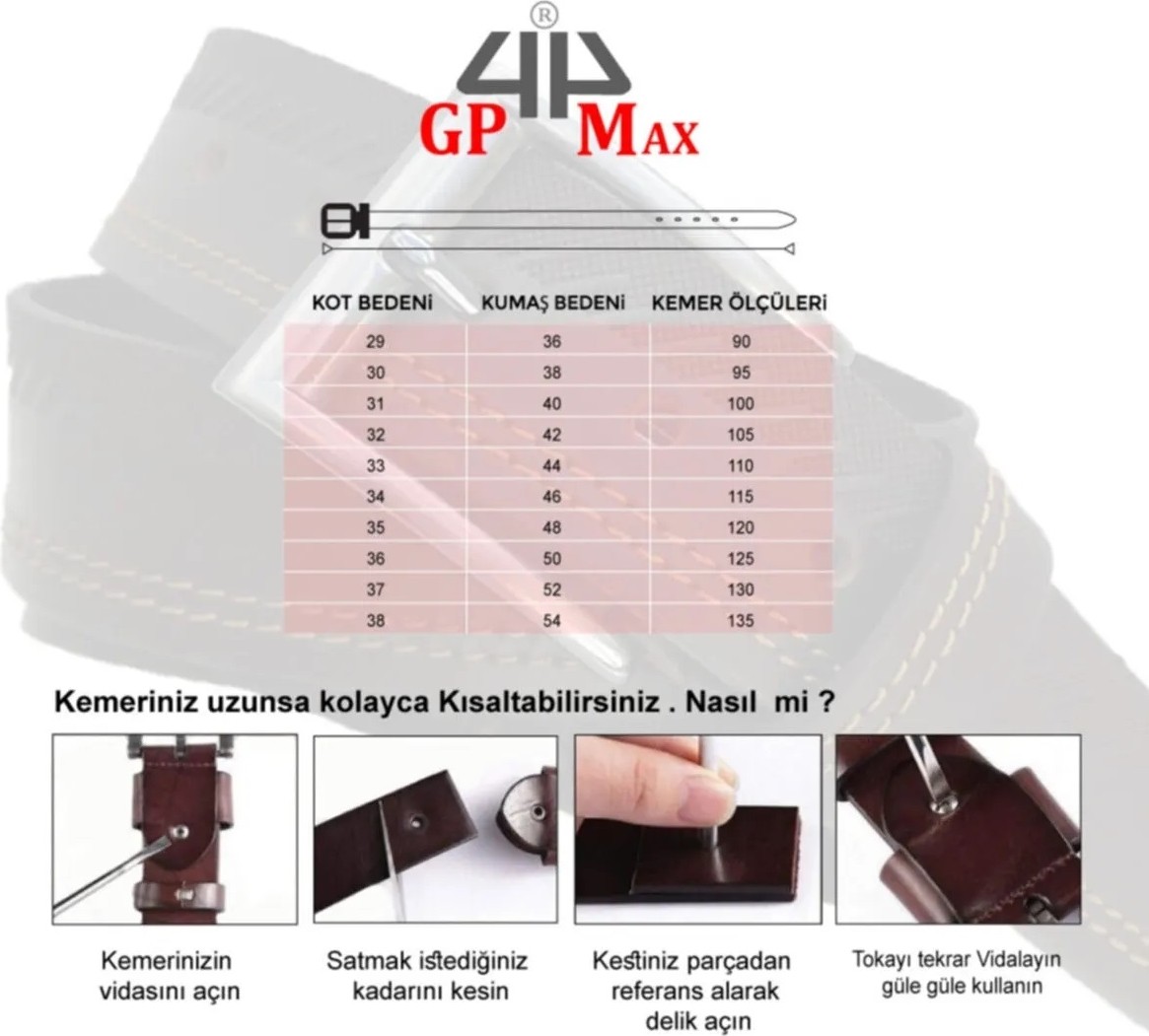 Bosskan Otomatik Tokalı Takım Elbıse Deliksiz Klasik Erkek Kemeri görsel 4