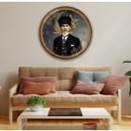 Emya Home Atatürk Cam Saat - 60 cm