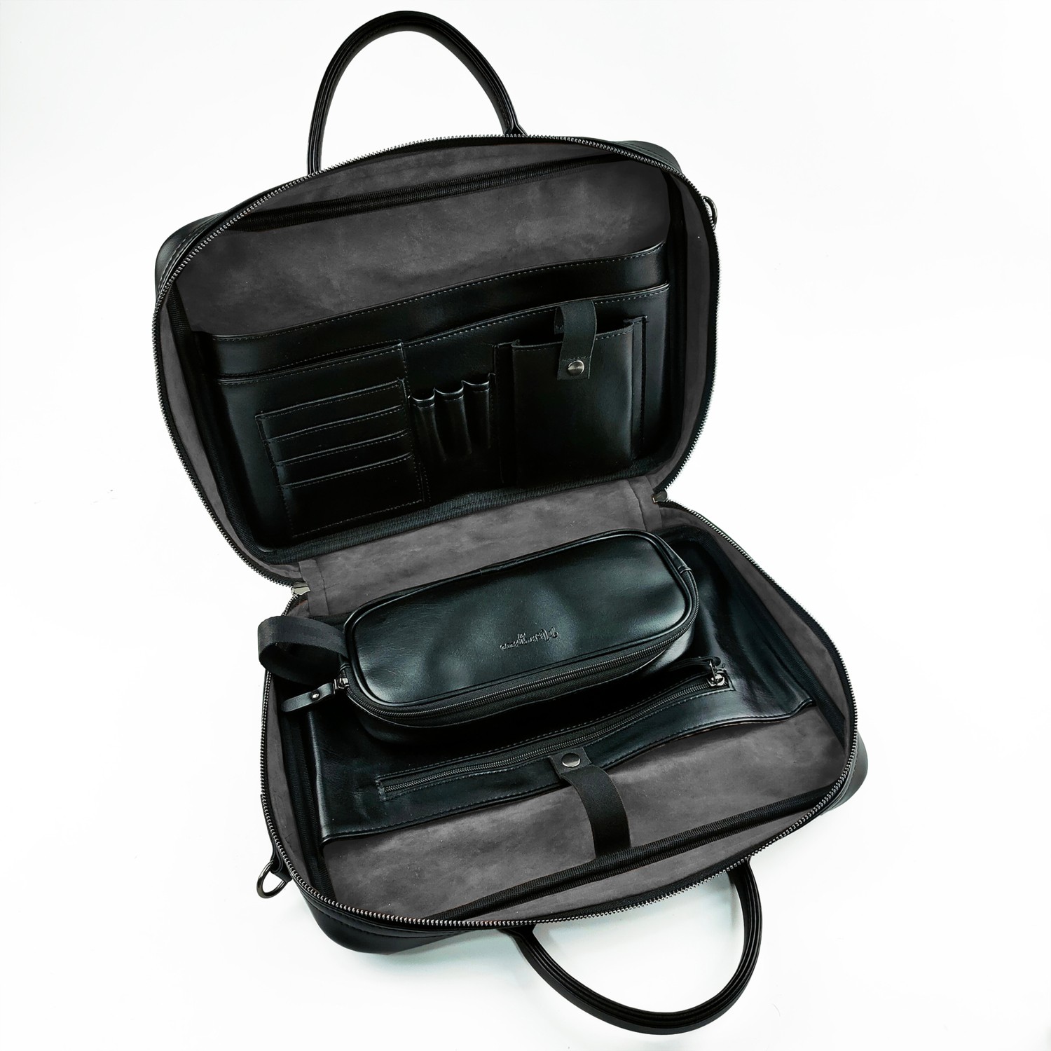 Misingpiece 16 Inç Askılı Organizer Laptop Çantası Siyah görsel 4
