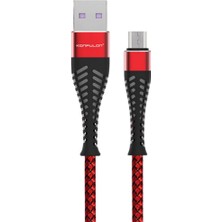 Konfulon S61 Micro USB Kablo 1.2m 3.1A - Kırmızı