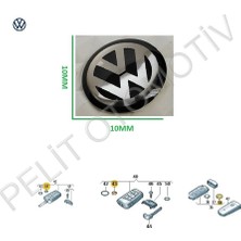 Pelit Otomotiv Volkswagen Anahtar Logosu (1 Adet 10MM) 3C0837891 Siyah