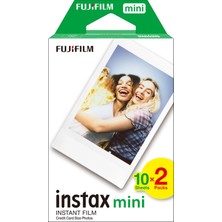 Fujifilm Instax Mini 12 Makine Uyumlu 20'li Film ve Yeşil Fotoğraf Çerçevesi