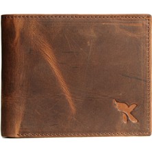 Karalı Deri Hakiki Deri Erkek Cüzdan Eskitme Model