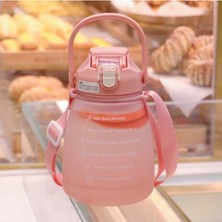 Durable 1300 Ml Pink Motivasyon Çocuk Matarası Suluk Bpa Free Su Matarası