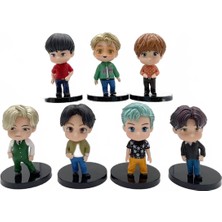 Qixun 7 Parça Bts Pop Up Set, Bts Bebek Modeli Süsler, Bts Mini Figür-6 (Yurt Dışından)