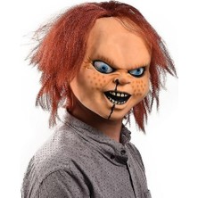 Qixun 2021 Chucky Maskesi Çocuğun Oyun Kostüm Masques Ghost Chucky Maskeleri Korku Yüz Lateks Maskarilla (Yurt Dışından)