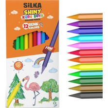 Silka Kaly Shiny Tam Boy Kuru Boya 12 Renk + Silka Yağlı Pastel Boya 12 Renk