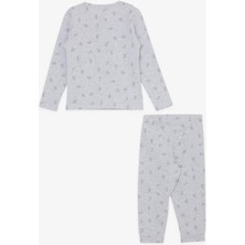 Macawi Breeze Girls & Boys Erkek Çocuk Pijama Takımı Rakam Desenli 1.5-5 Yaş, Açık Gri Melanj