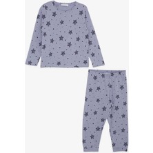 Macawi Breeze Kız Çocuk Pijama Takımı Yıldız Desenli 1.5-5 Yaş, Lila