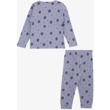 Macawi Breeze Kız Çocuk Pijama Takımı Yıldız Desenli 1.5-5 Yaş, Lila