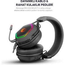 Rampage RM-K50 Select USB 7.1 RGB Mikrofonlu Kulaklık Siyah