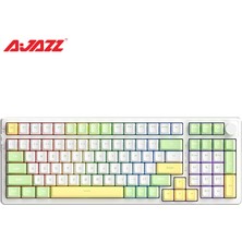 Ajazz AK992 Rgb 100 Tuş  Mekanik Oyuncu Klavyesi  Bluetooth Kablolu 2.4g Bağlantılı -Red Switch