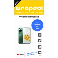 Wrapsol Huawei P60 Pro Full Kaplama Ön Arka ve Yanlar 360 Derece Tam Kaplayan Poliüretan Film