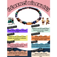 Gümüştel El Sanatları Öğrenci Bilekliği Kehribar Azurit Havlit Kalsit Sodalit Hematit Yeşim Kaplan Gözü