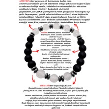 Gümüştel El Sanatları Ametrin Hematit Oniks Doğal Taş Bileklik Tasarım