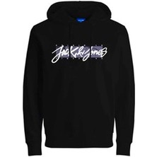 Jack & Jones Yazılı Erkek Kapüşonlu Sweatshirt 12244218