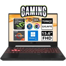 Asus Tuf Gaming A15 FA507NU-LP052A13 Ryzen7 7735HS 32GB 512SSD RTX4050 15.6" Fullhd W11P Taşınabilir Bilgisayar