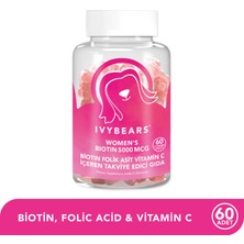 IVYBEARS Kadın Saç Vitamini Biotin 5000 MCG 60 Tablet