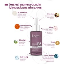Luxera Paris %1 Saf Retinol Içerikli,  ve , Hassas Ciltlere Uygun, , Besleyici, Nemlendirici Vegan Retinol Serum (Vitamin B3 + Hyaluronic Acid + Witch Hazel)