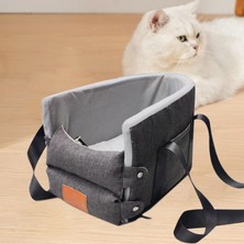 Merkez Konsol Köpek Koltuğu Taşınabilir Çıkarılabilir ve Yıkanabilir Küçük Köpek Çanta Gri 38CMX25CMX23CM (Yurt Dışından)