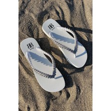 Bambi Beyaz Lame Taşlı  Kadın Terlik K04376000459