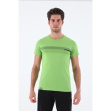 Maraton Regular Erkek Bisiklet Yaka  Fıstık Yeşili T-shirt