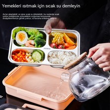 Maryun Öğle Yemeği Bento Kutusu 304 Paslanmaz Çelik Yemek Tabağı Öğrenci Kafeteryası Isıtmalı Öğle Yemeği Kutusu Taşınabilir Fast Food Isı Yalıtımlı Öğle Yemeği Kutusu (Yurt Dışından)