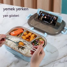 Maryun Öğle Yemeği Kutusu 304 Paslanmaz Çelik Bölme Bento Kutusu Kalınlaştırılmış Isı Yalıtımı Isıtma Fast Food Kutusu Öğrenci Ofis Çalışanı Yolcu Öğle Yemeği Kutusu (Yurt Dışından)