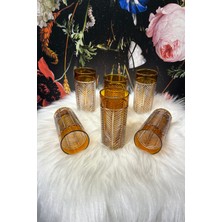 Lemm Home Palm Amber 6'lı Meşrubat Bardağı