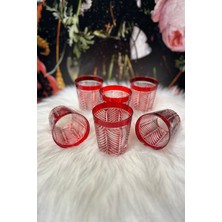 Lemm Home Palm Kırmızı 6'lı Bardak Seti