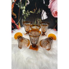 Lemm Home Palm Amber 6'lı Kadeh Seti