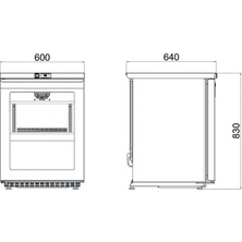 Galleyz Mini Dry Aged Buzdolabı - 1 Kapılı - 60X64X83 cm