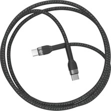 Space-M Huawei Şarj Kablosu (100W) Type-C To Type-C Pd Hızlı Şarj Kablosu 1 Metre (Hasır Kopmaz Örgü Kablo)H