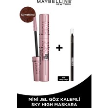 Maybelline New York Lash Sensational Sky High Kahverengi Maskara Mini Tattoo Liner Hediyeli