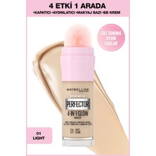 Maybelline New York Super Instant Perfector Glow 4 Etki 1 Arada Fondöten- 01 Light Mini Falsies Surreal Maskara Hediyeli