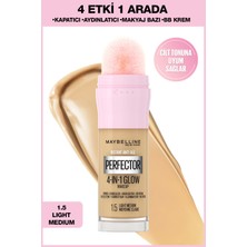 Maybelline New York Super Instant Perfector Glow 4 Etki 1 Arada Fondöten- 1.5 Light Medium Mini Falsies Surreal Maskara Hediyeli