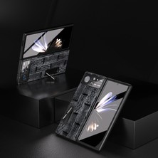 Lr Joyful Xiaomi Mix Fold 2 5g Mahjong Doku Koruyucu Kapak Inek Deri+Pc Kickstand Telefon Kılıfı Ekran Koruyucu (Yurt Dışından)