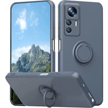 Lr Joyful Xiaomi 12T 5g / Redmi K50 Ultra 5g Yüzük Kickstand Sıvı Silikon Telefon Kılıfı Kray ile Cep Telefonu Kapağı (Yurt Dışından)