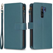 Lr Joyful Xiaomi Redmi 9 Anti Dust Pu Deri Deri Cüzdan Fermuarlı Cep Telefon Kılıfı Stand Telefon Kapağı (Yurt Dışından)