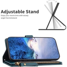 Lr Joyful Xiaomi Redmi 9 Anti Dust Pu Deri Deri Cüzdan Fermuarlı Cep Telefon Kılıfı Stand Telefon Kapağı (Yurt Dışından)