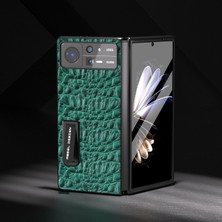 Lr Joyful Xiaomi Mix Fold 2 5g Inek Deri+Pc Arka Kapak Anti-Çizgi Anti Kickstand Telefon Kılıfı Ekran Koruyucu (Yurt Dışından)