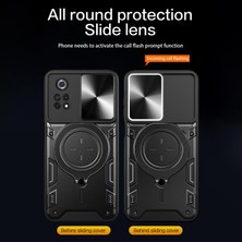 Lr Joyful Xiaomi Poco X4 Pro 5g Slayt Kameralı Koruma Telefon Kılıfı Şok Geçirmez Pc+Tpu Kapak Dönen Kickstand (Yurt Dışından)