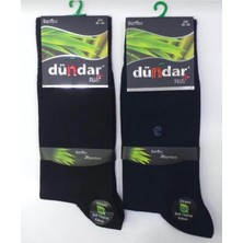Dündar Plus 5602 Erkek Bambu Likralı Çorap ( 6 Siyah 6 Lacivert ) 12 Adet