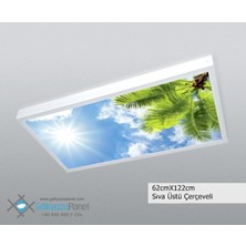 Gökyüzü Panel 60X120 Gökyüzü Panel Avize, 106WATT Led, Sıva Üstü, Kolay Montaj LED Panel, Palmiye Avize