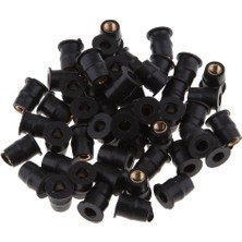 100PCS Evrensel Motosiklet 5mm Metrik Cam Tesisi, Kauçuk, Siyah (Yurt Dışından)