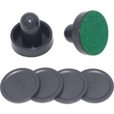 2 Adet Hava Hokey Itici ve 4pcs Pucks Için Oyun Masaları Siyah (Yurt Dışından)